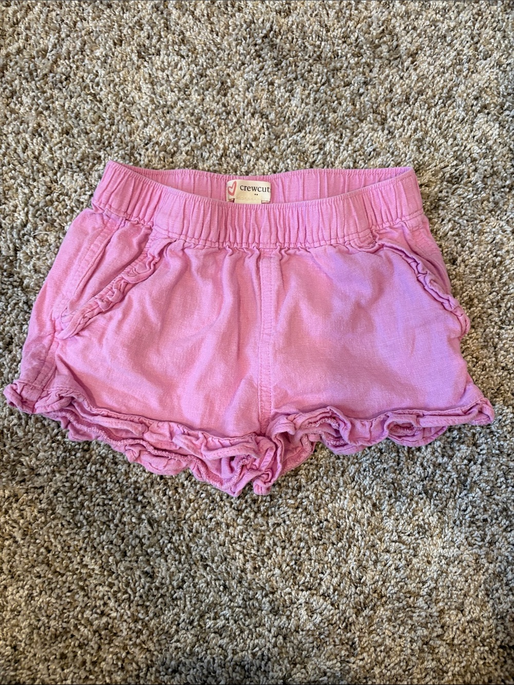 Crewcuts Light Pink Ruffle-Trim Girls' Shorts